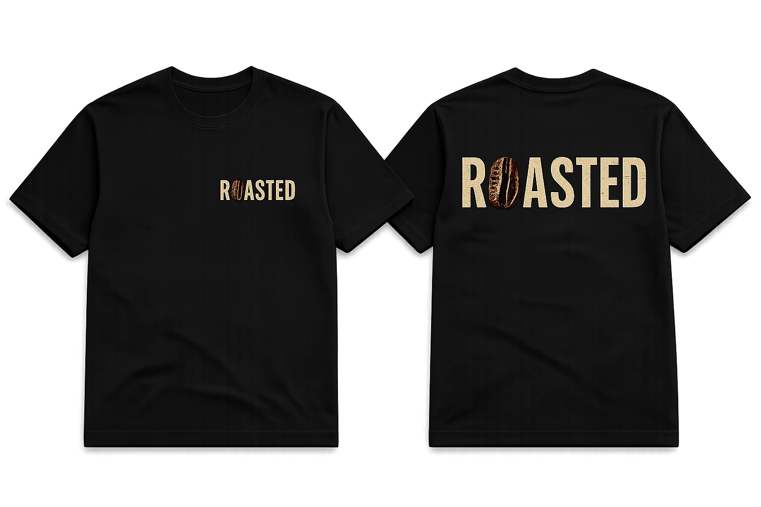 ROASTED graphic t-shirt front and back